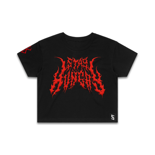 PREVENTA - BRUTALITY LOGO - Premium Crop Top (Black)