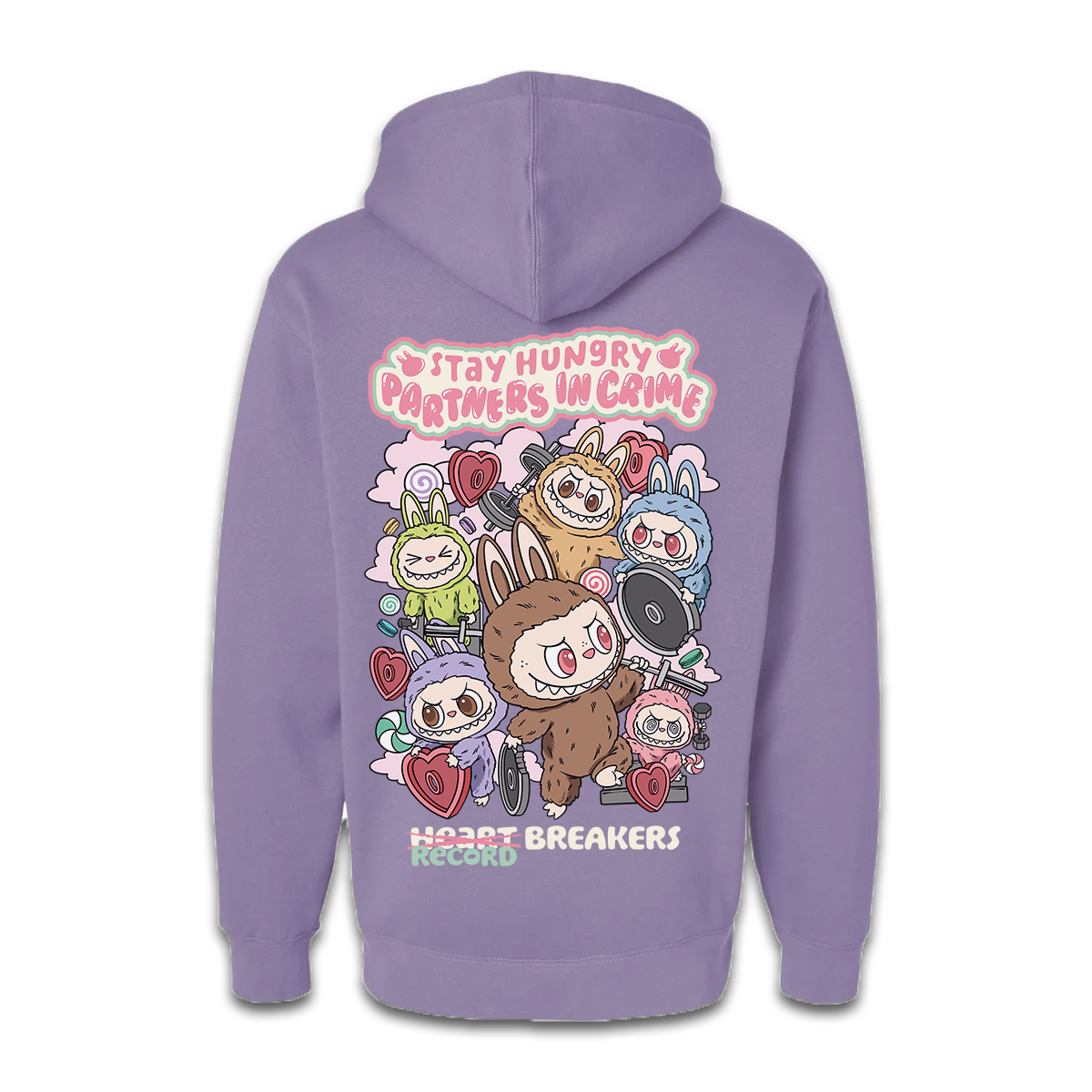 PARTNERS IN CRIME (LABUBU) - Premium Regular Hoodie (Mauve)