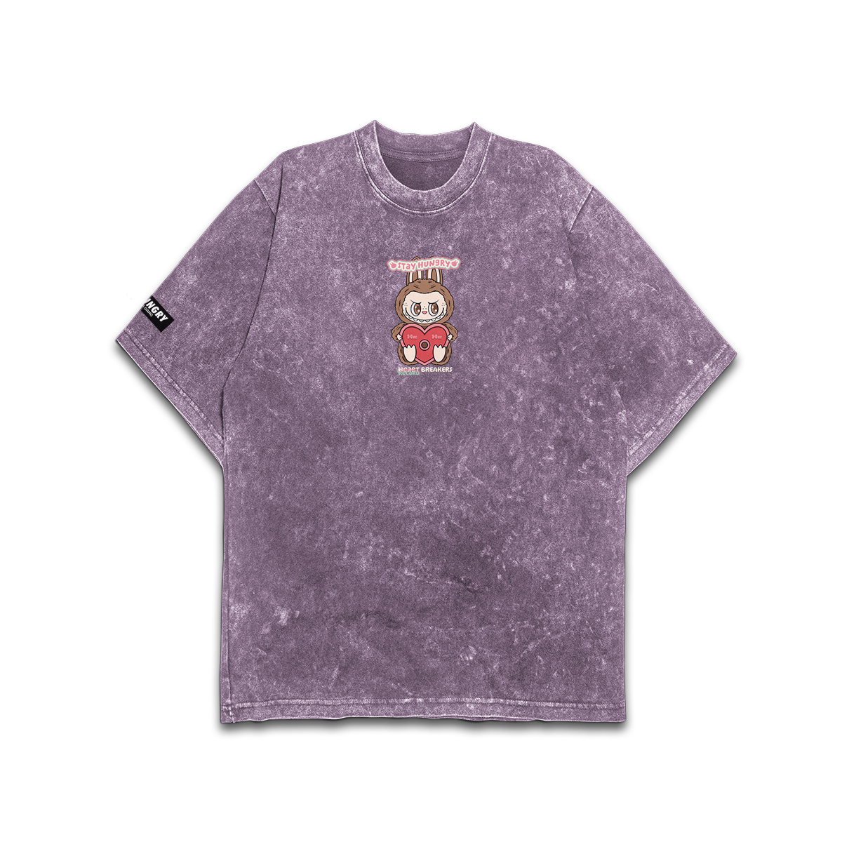 PARTNERS IN CRIME (LABUBU) - Premium Oversize Tee (HEAVYWEIGHT - Purple Acid Wash)