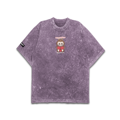 PARTNERS IN CRIME (LABUBU) - Premium Oversize Tee (HEAVYWEIGHT - Purple Acid Wash)