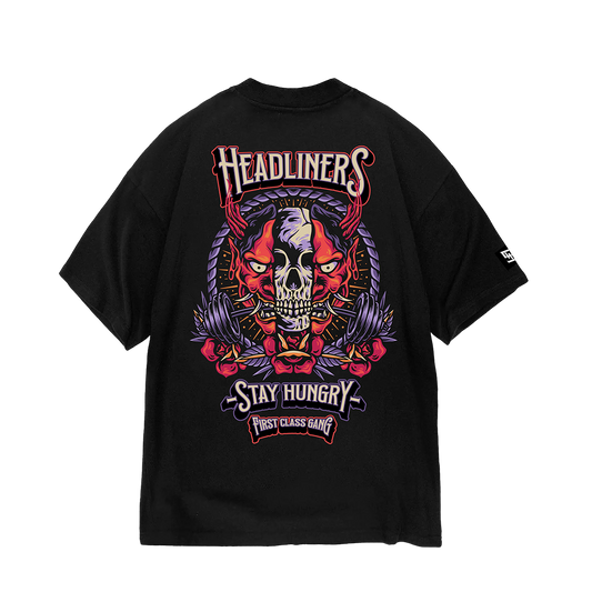 HEADLINERS - Premium Oversize Tee (HEAVYWEIGHT - Black)