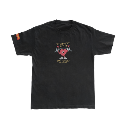 UN WORKOUT SIN TI - Premium Oversize Tee (HEAVYWEIGHT - Black)