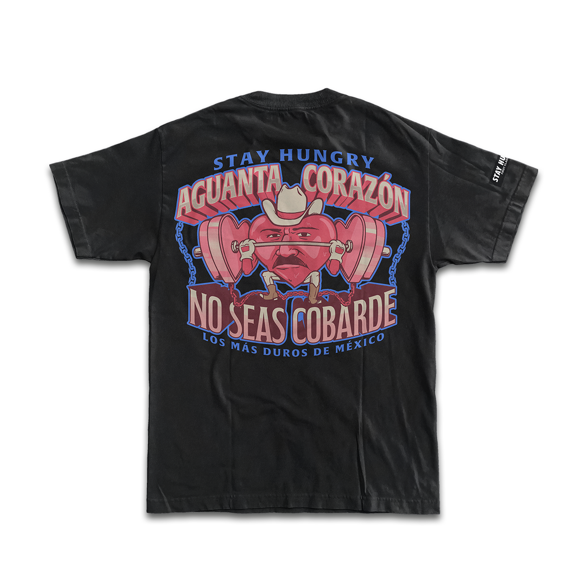 AGUANTA CORAZÓN - Premium Oversize Tee (HEAVYWEIGHT - Black)