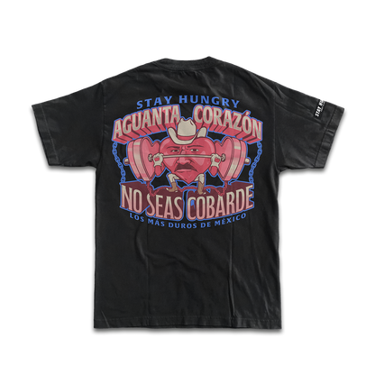 AGUANTA CORAZÓN - Premium Oversize Tee (HEAVYWEIGHT - Black)