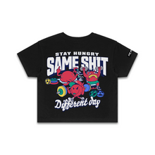 Cargar imagen en el visor de la galería, SAME SHIT, DIFFERENT DAY - Premium Crop Top (Black)
