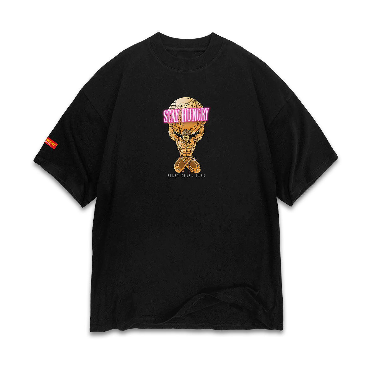 THE WORLD IS YOURS - Premium Oversize Tee (HEAVYWEIGHT - Black)