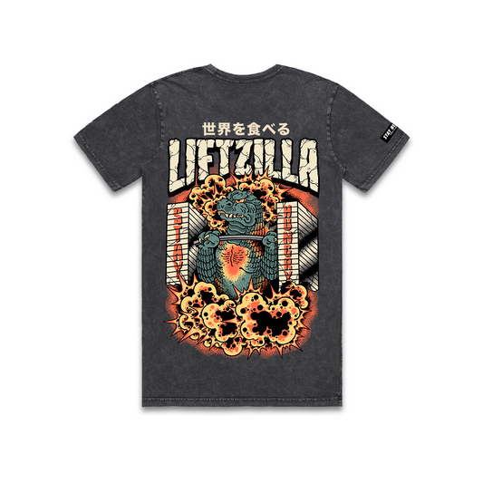 LIFTZILLA - Premium Regular Tee (Black - Mineral Dye)