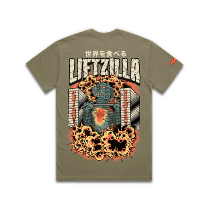 LIFTZILLA - Premium Regular Tee (Faded Army)