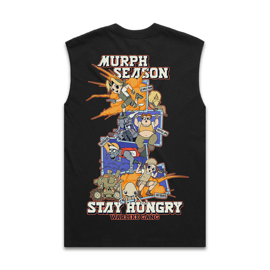 MURPH SEASON - Premium Oversize Tank (HEAVYWEIGHT - Faded Black)