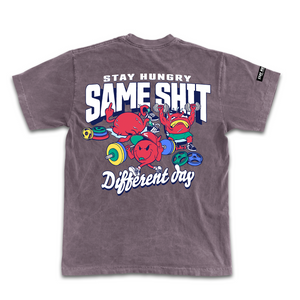 SAME SHIT, DIFFERENT DAY - Premium Oversize Tee (HEAVYWEIGHT - Mauve Pigment Dye)