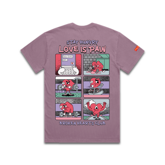 LOVE IS PAIN - Premium Regular Tee (Faded Light Mauve)