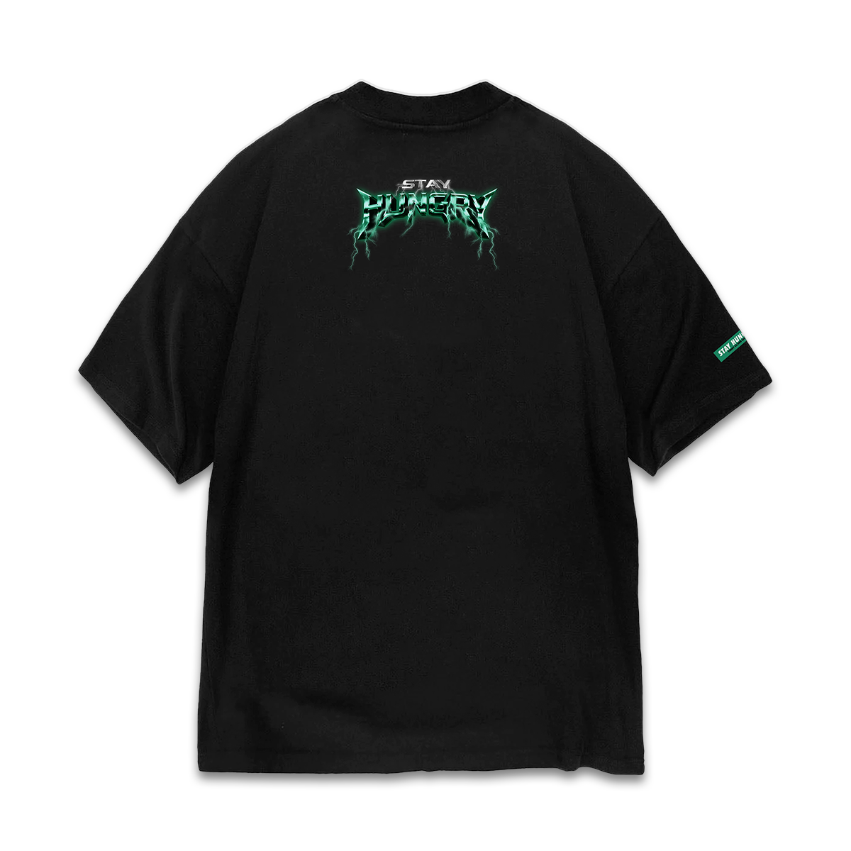 METAL HUNGER X METAL FINGERS  - Premium Oversize Tee (HEAVYWEIGHT - Black)