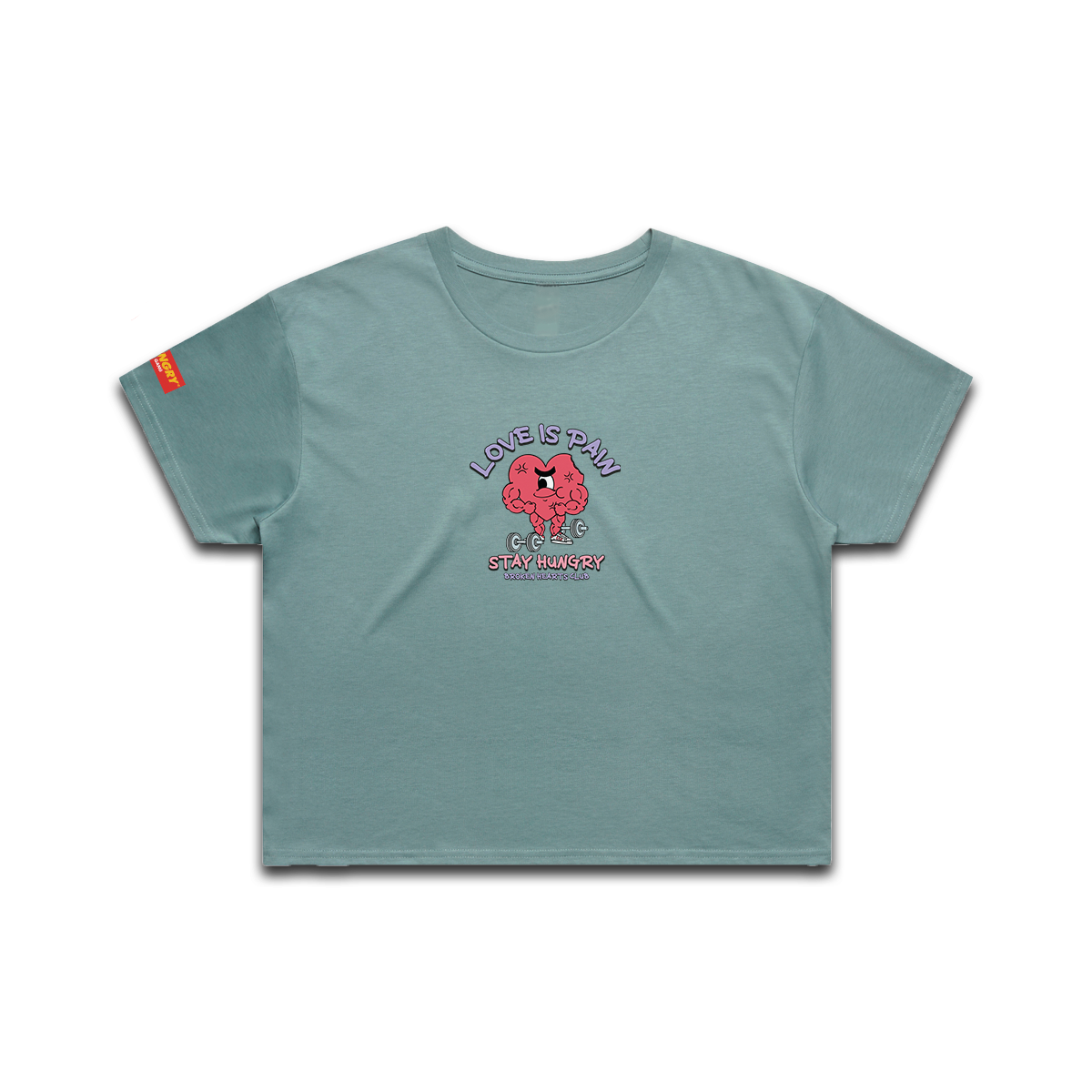 LOVE IS PAIN - Premium Crop Top (Mineral)