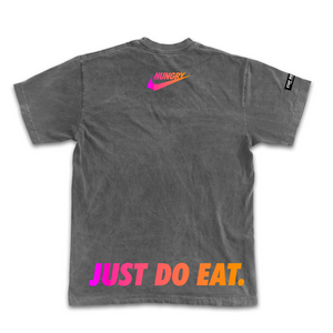 HUNGRY SWOOSH - Premium Oversize Tee (HEAVYWEIGHT - Black Pigment Dye)