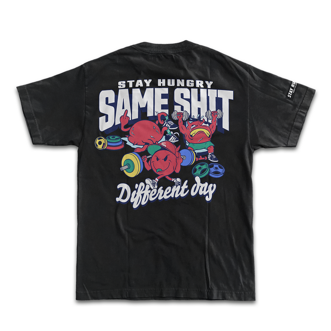 SAME SHIT, DIFFERENT DAY - Premium Oversize Tee (HEAVYWEIGHT - Black)