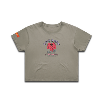 LOVE IS PAIN - Premium Crop Top (Faded Dust)