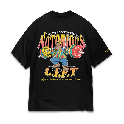 NOTORIOUS L.I.F.T - Premium Oversize Tee (HEAVYWEIGHT - Black)