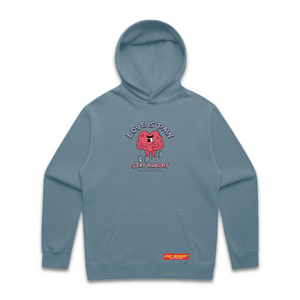 LOVE IS PAIN - Premium Oversize Hoodie (Blue Magic)