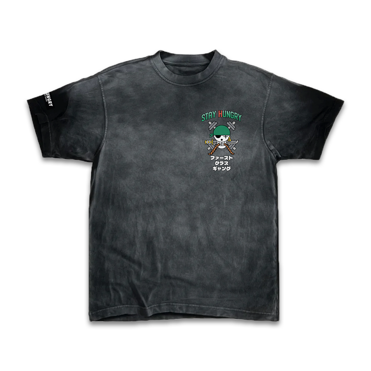 SANTORYU - Premium Oversize Tee (HEAVYWEIGHT - Black Spray)