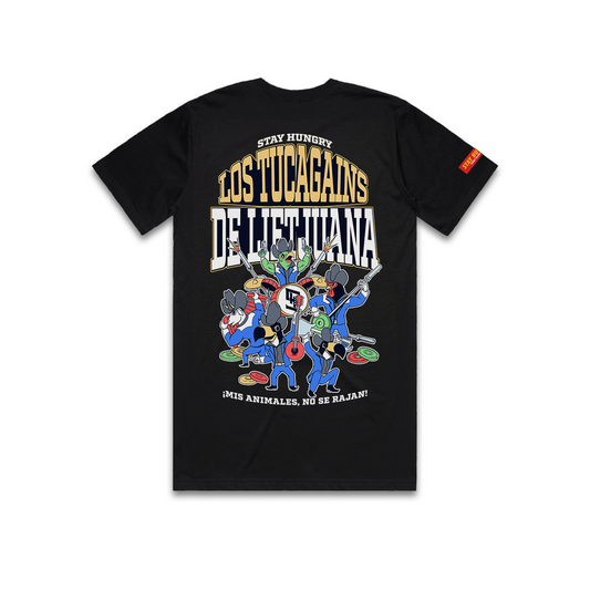 LOS TUCAGAINS DE LIFTJUANA - Premium Regular Tee (Black)