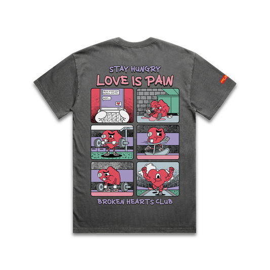 LOVE IS PAIN - Premium Regular Tee (Black Pigment Dye)