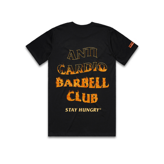 ANTI CARDIO BARBELL CLUB - Premium Regular Tee (Black)