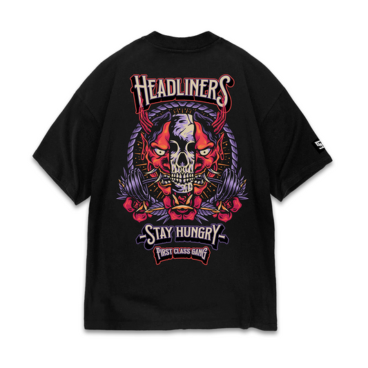 HEADLINERS - Premium Oversize Tee (HEAVYWEIGHT - Black)