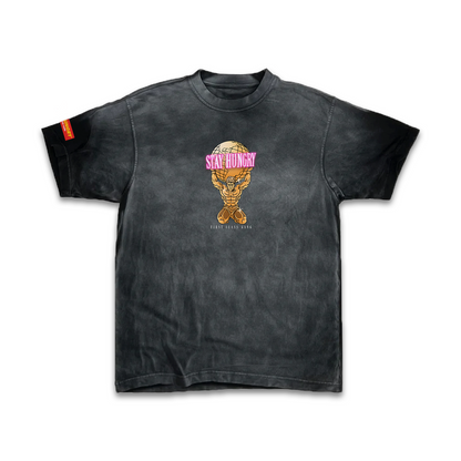 THE WORLD IS YOURS - Premium Oversize Tee (HEAVYWEIGHT - Black Spray)