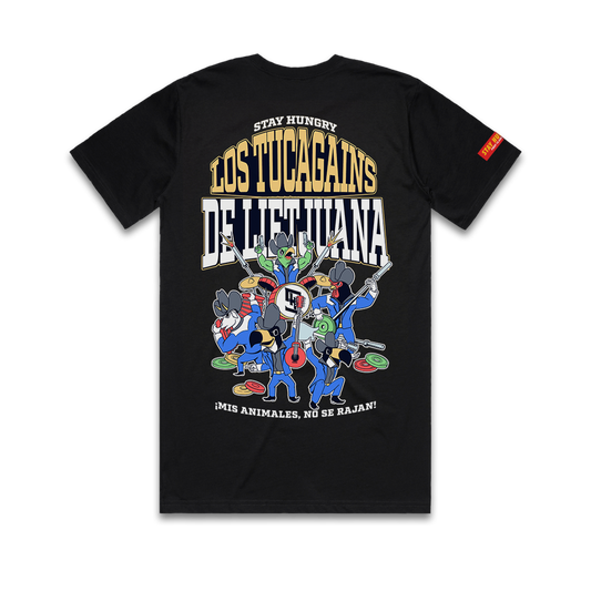 LOS TUCAGAINS DE LIFTJUANA - Premium Regular Tee (Black)