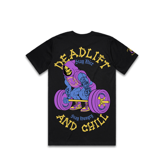 DEADLIFT & CHILL 2.0 - Premium Regular Tee (Black)