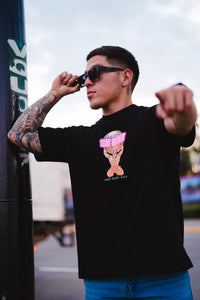 THE WORLD IS YOURS - Premium Semi Oversize Tee (HEAVYWEIGHT - Black)