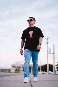 THE WORLD IS YOURS - Premium Semi Oversize Tee (HEAVYWEIGHT - Black)